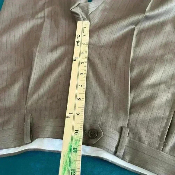 Michael Michael Kors brownish Gray‎ 2 piece Suit size 16R NWOT saddle pinstriped - Picture 8 of 14